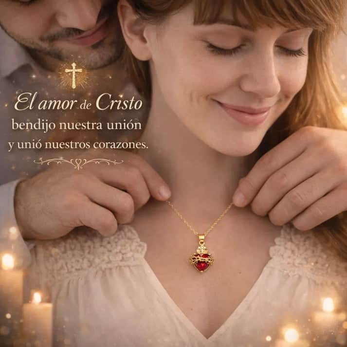 COLLAR SAGRADO CORAZÓN DE JESÚS + CAJA DE REGALO