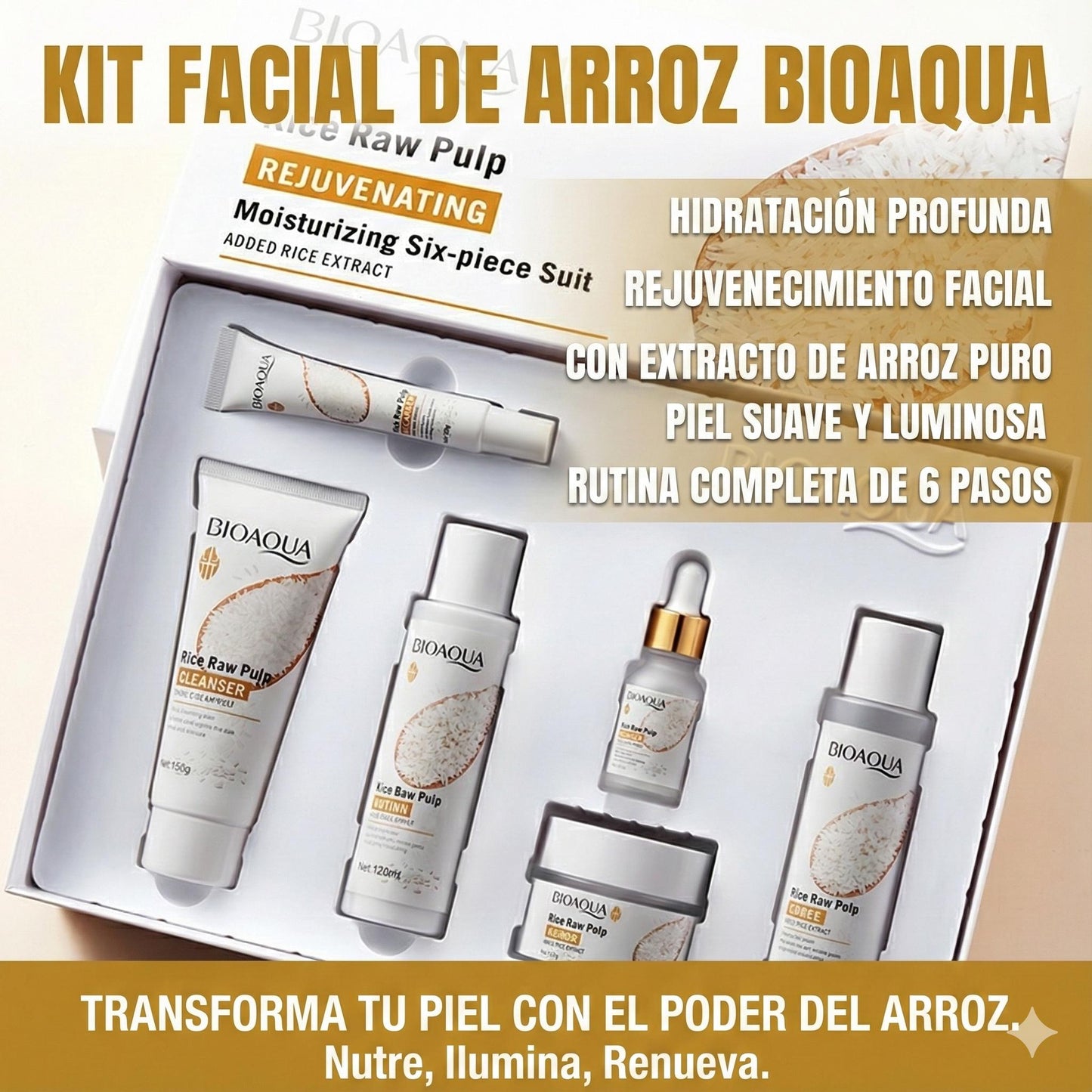 Kit de lujo X6 BIOAQUA+ ENVIO GRATIS
