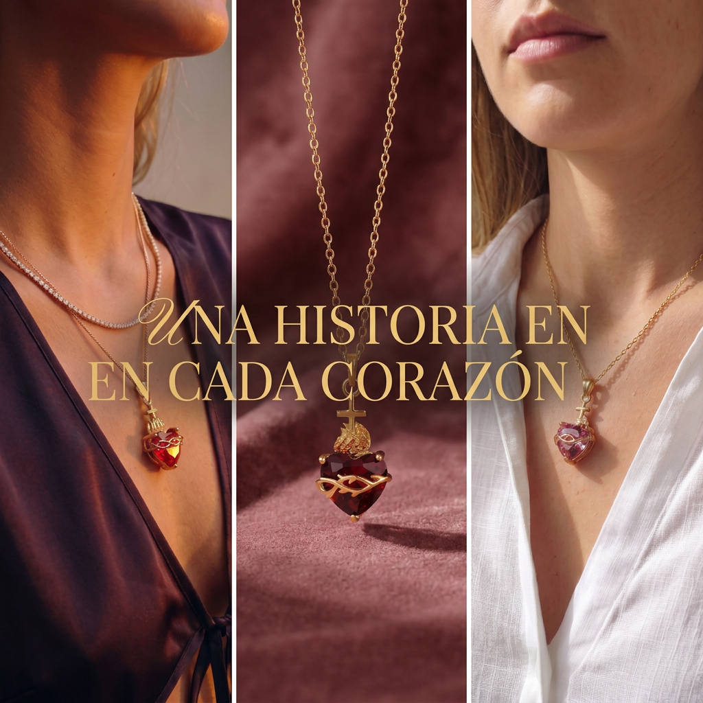 COLLAR SAGRADO CORAZÓN DE JESÚS + CAJA DE REGALO